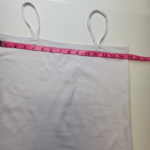 WHITE Spaghetti Strap Camisole White Tank Top - New Without Tags- One Size - Picture 5 of 10